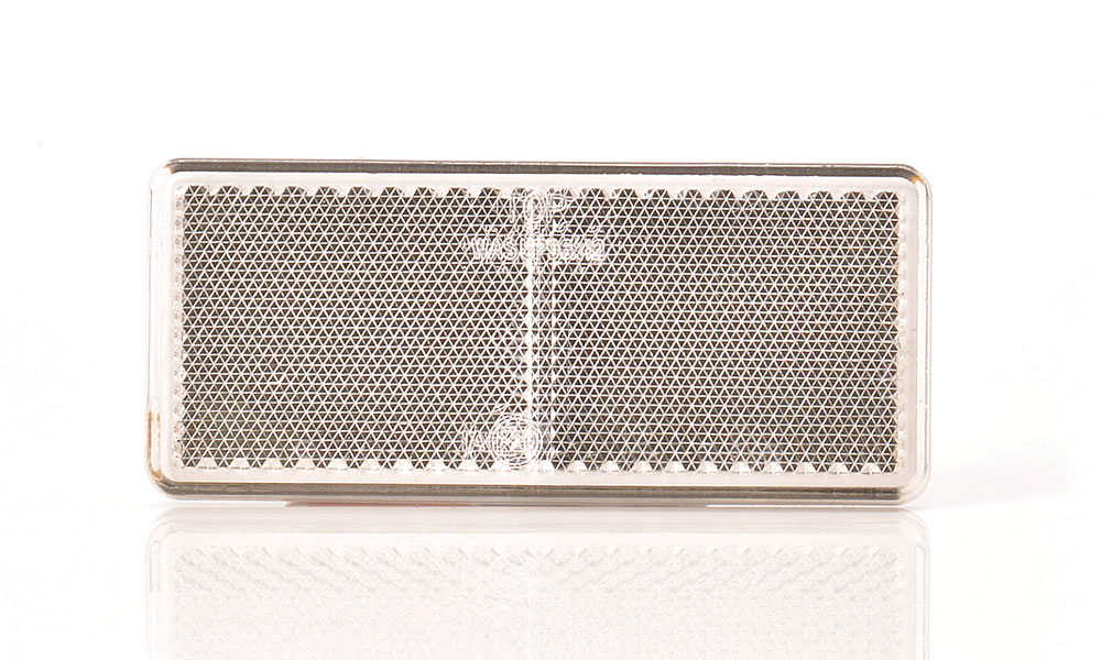 DIKDORTGEN REFLEKTOR YAPISKANLI BEYAZ 96x42mm WAS
